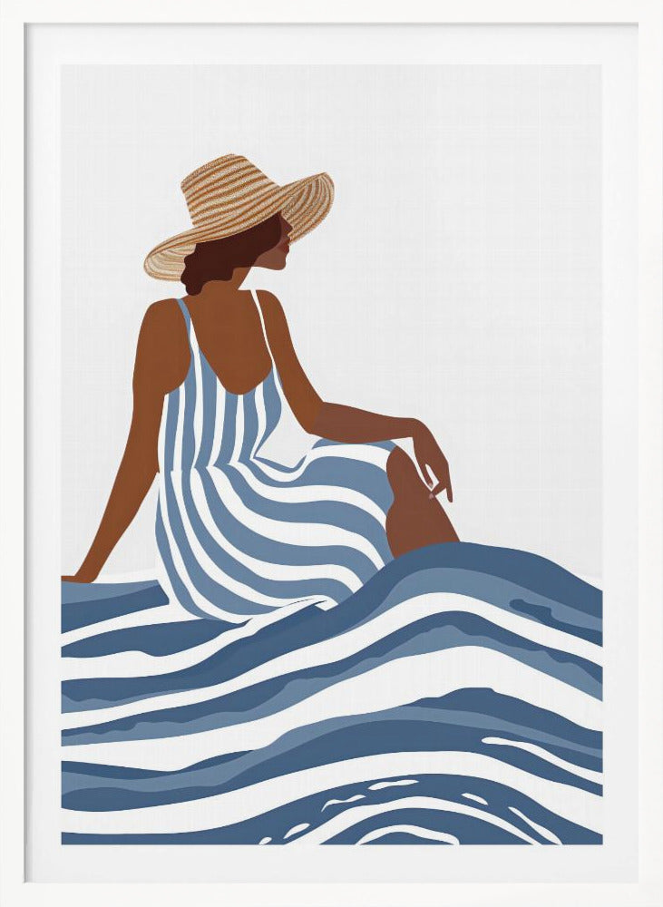 The Girl In The Striped Dress - Poster / Art Print