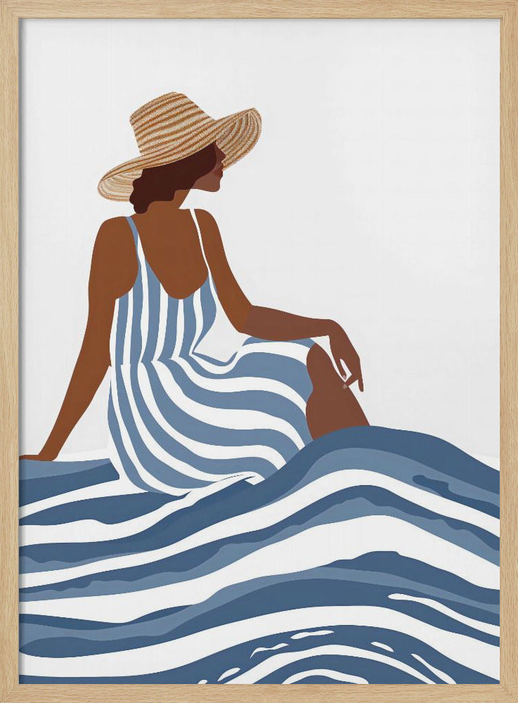 The Girl In The Striped Dress - Poster / Art Print