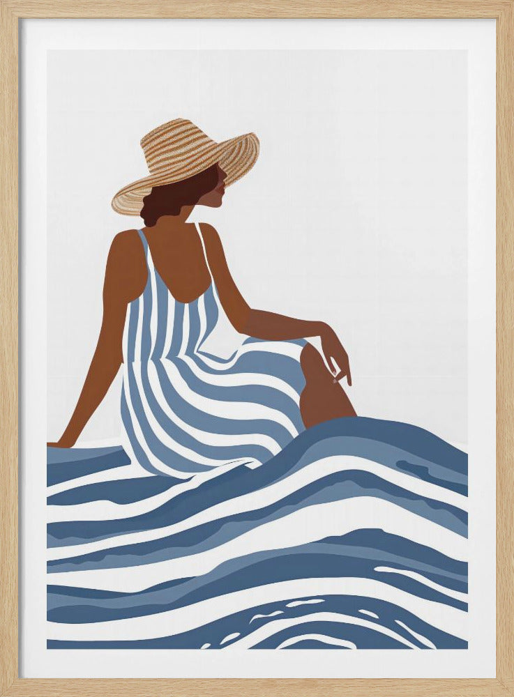 The Girl In The Striped Dress - Poster / Art Print