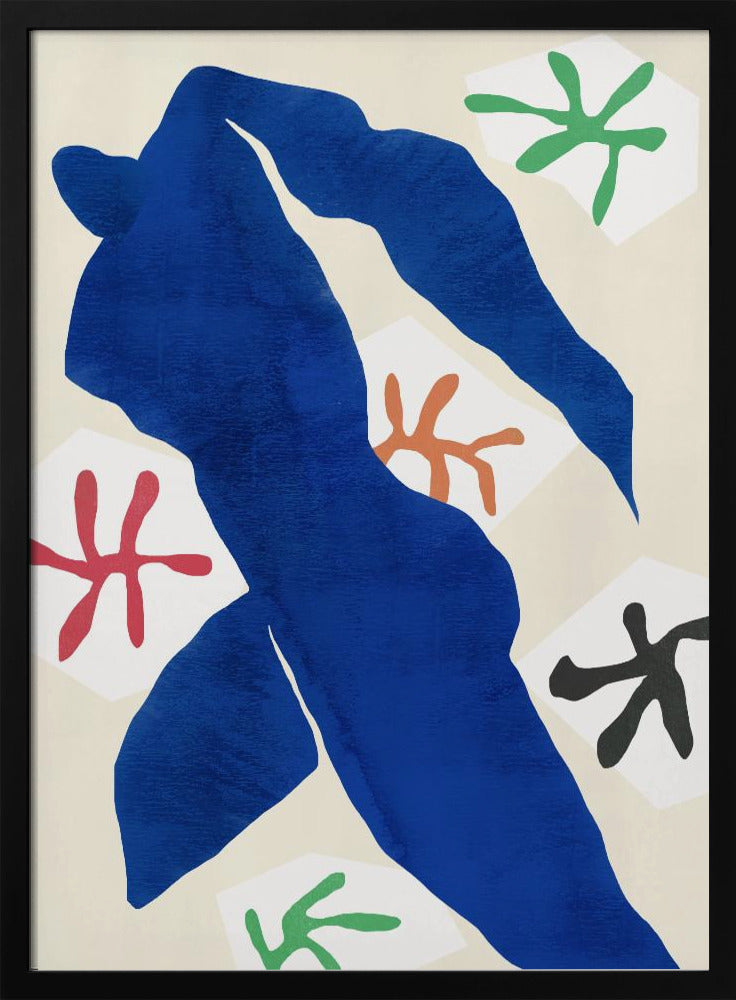 Abstract Blue Figure - Poster / Art Print