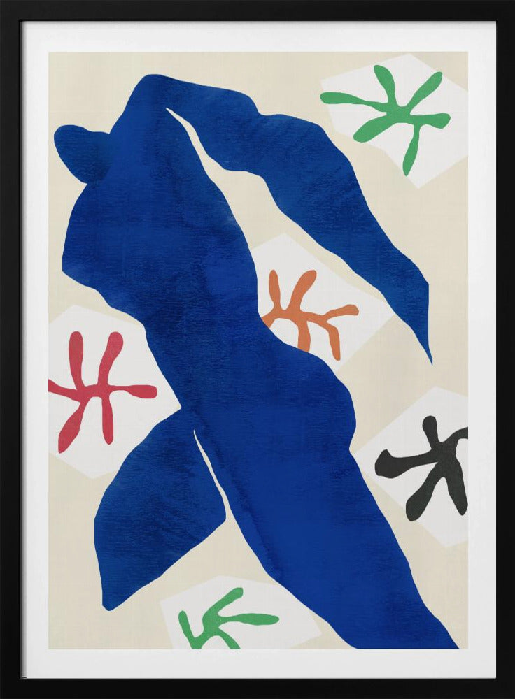Abstract Blue Figure - Poster / Art Print