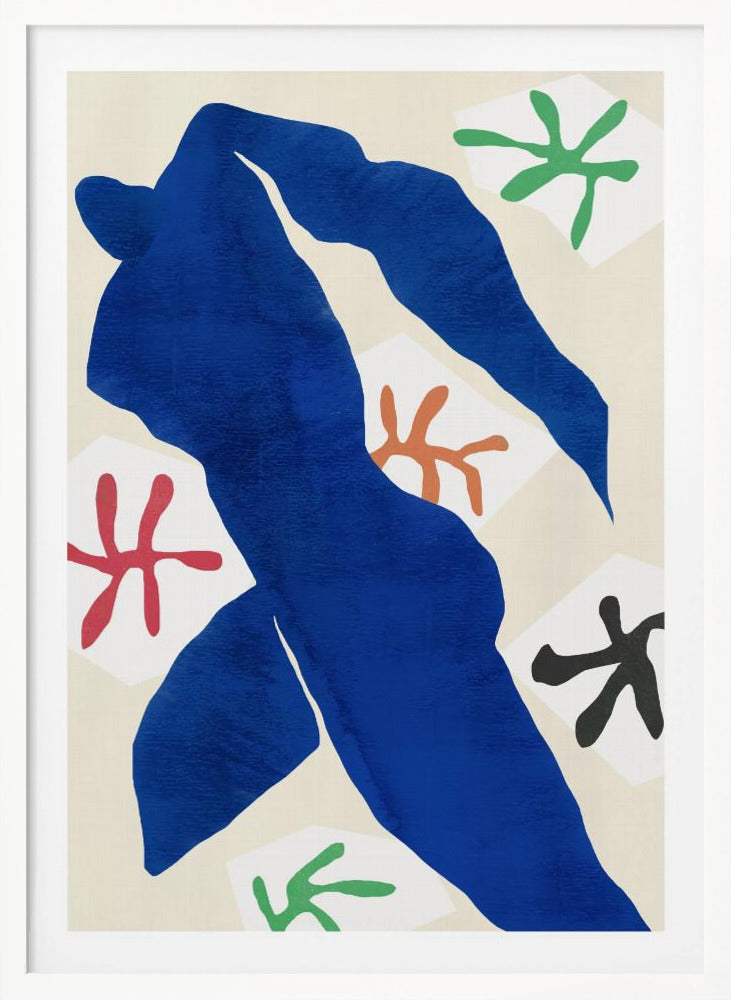 Abstract Blue Figure - Poster / Art Print