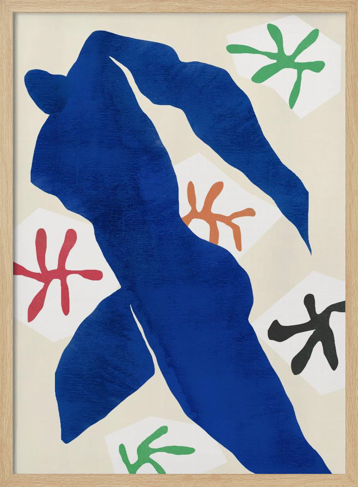 Abstract Blue Figure - Poster / Art Print