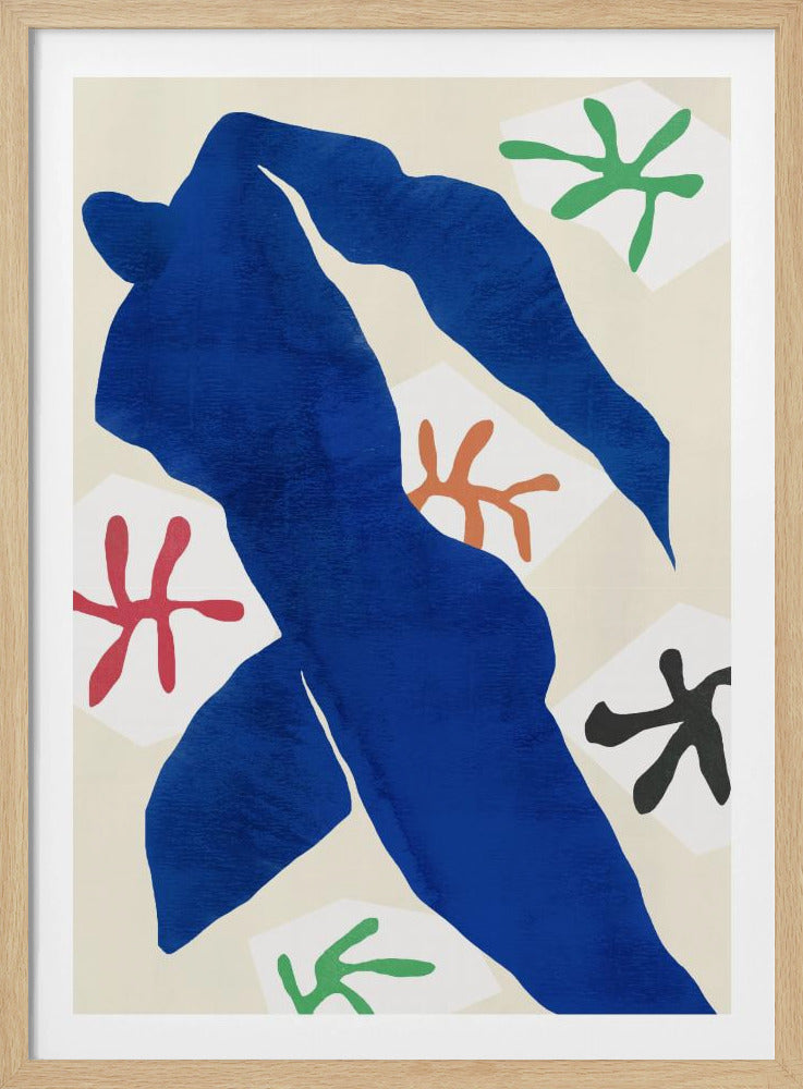 Abstract Blue Figure - Poster / Art Print