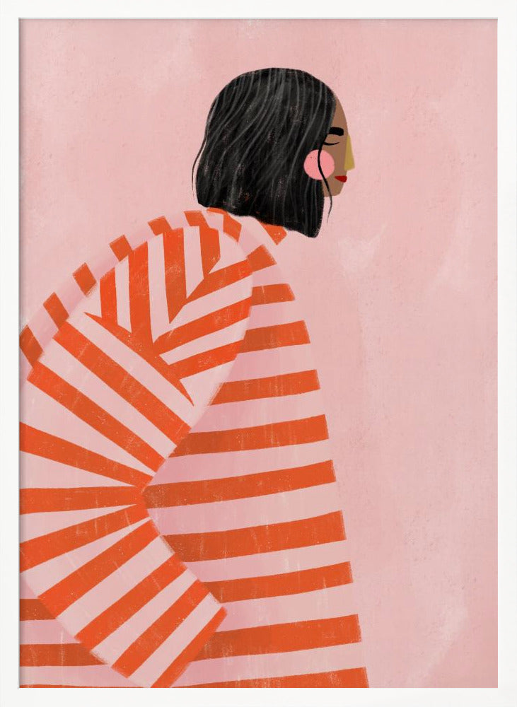The Woman With the Orange Stripes - Poster / Art Print