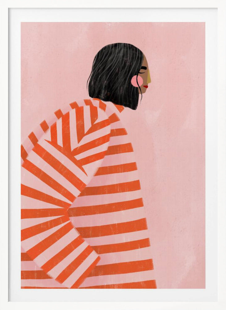 The Woman With the Orange Stripes - Poster / Art Print