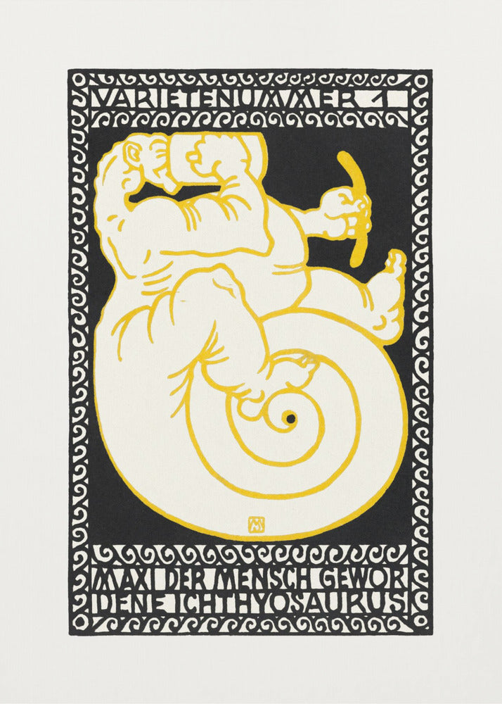 Variety Act 1 Maxi the Ichthyosaurus Turned Man - Poster / Art Print