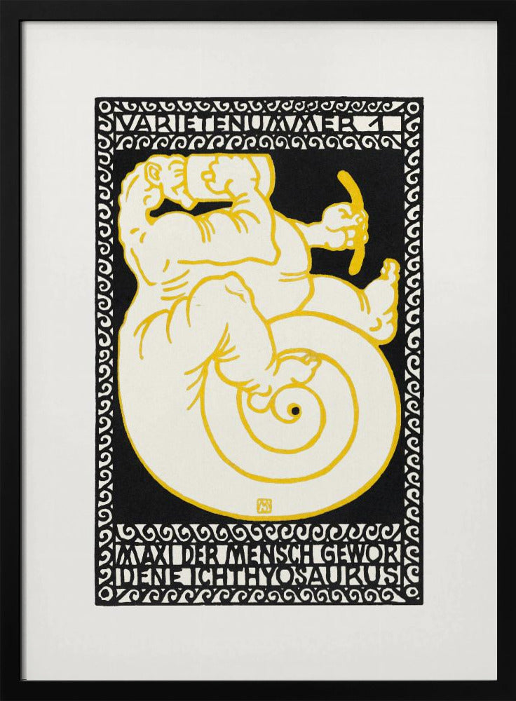 Variety Act 1 Maxi the Ichthyosaurus Turned Man - Poster / Art Print