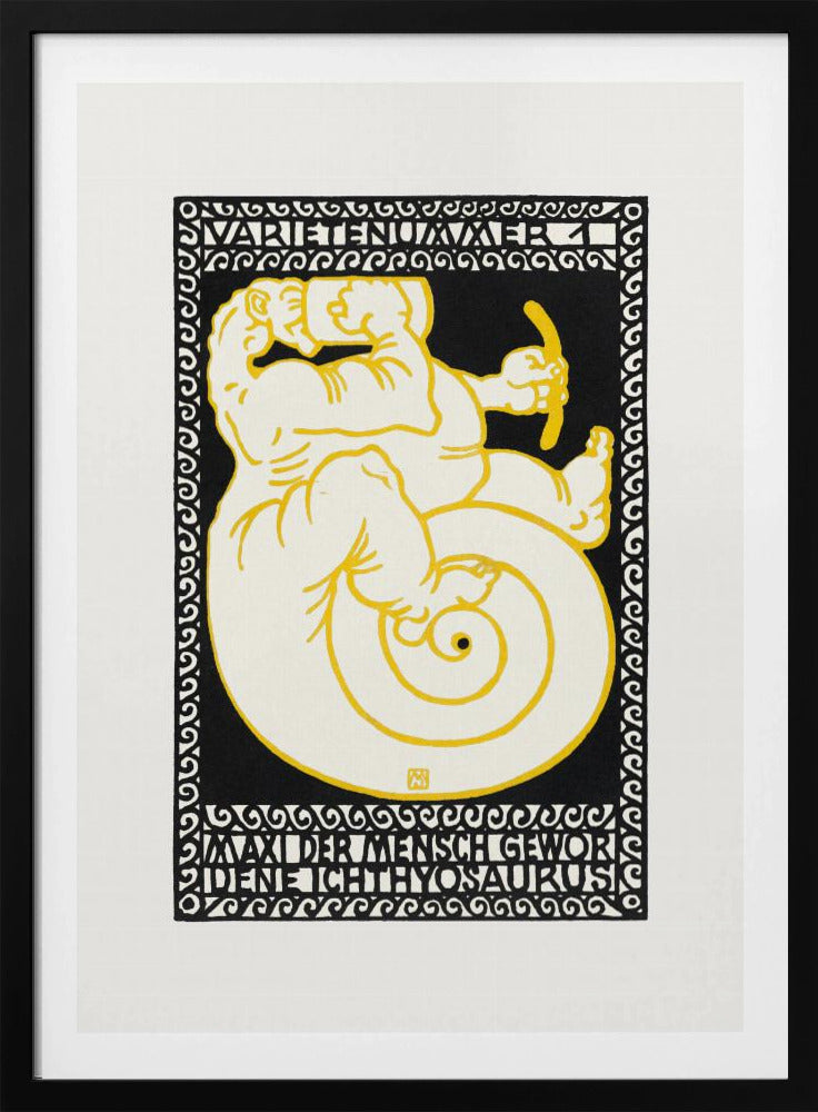 Variety Act 1 Maxi the Ichthyosaurus Turned Man - Poster / Art Print