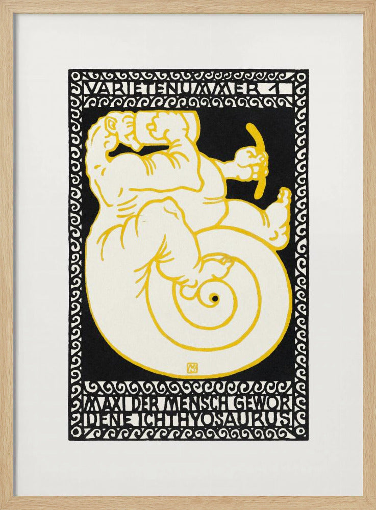 Variety Act 1 Maxi the Ichthyosaurus Turned Man - Poster / Art Print