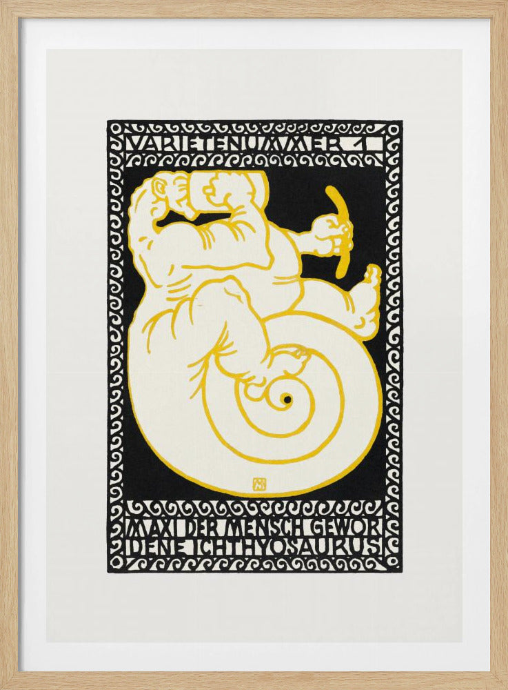 Variety Act 1 Maxi the Ichthyosaurus Turned Man - Poster / Art Print