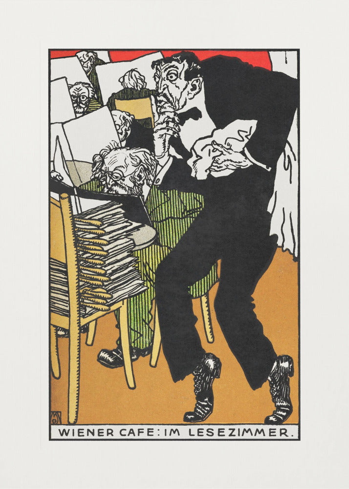 Vienesse Café In the Reading Room - Poster / Art Print
