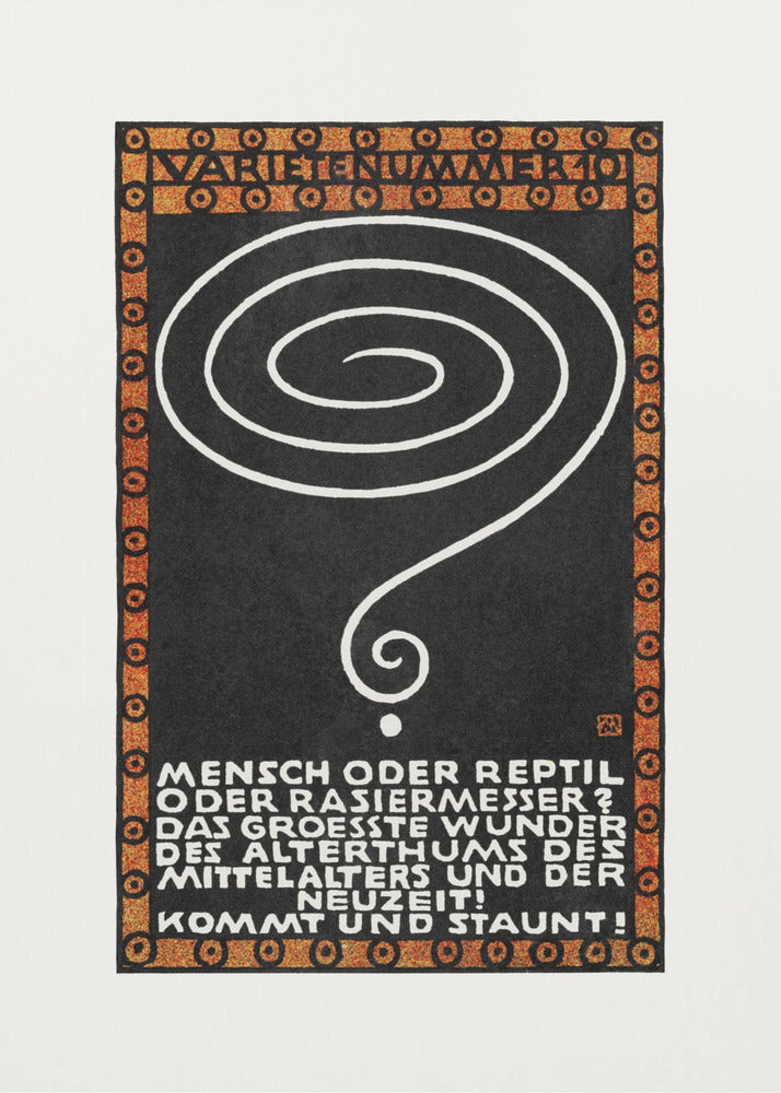 Variety Act 10 Man or Reptile or Razor? - Poster / Art Print