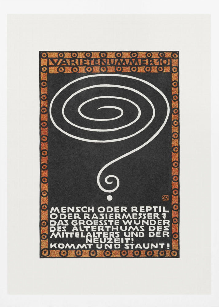 Variety Act 10 Man or Reptile or Razor? - Poster / Art Print