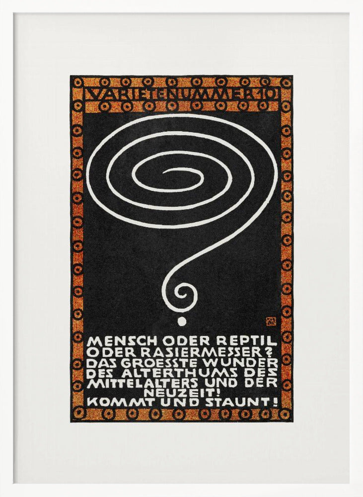 Variety Act 10 Man or Reptile or Razor? - Poster / Art Print