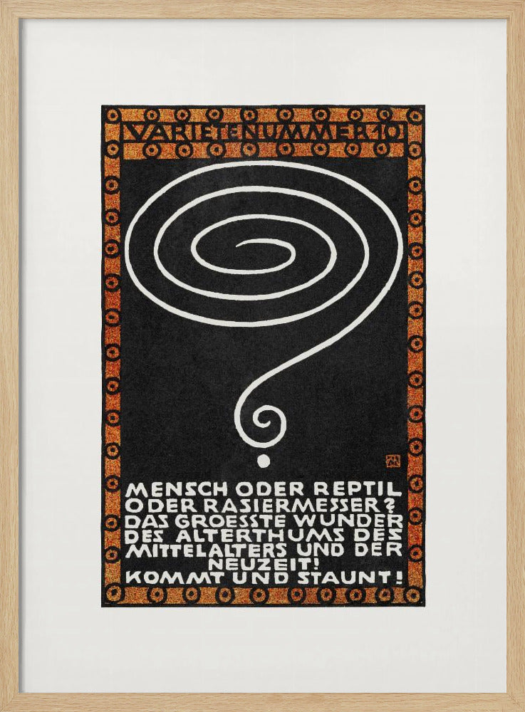 Variety Act 10 Man or Reptile or Razor? - Poster / Art Print