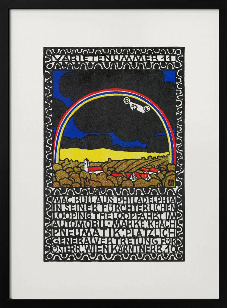 Mac Bull From Philadelphia In His Frightful Loop the Loop Ride In His Car - Poster / Art Print