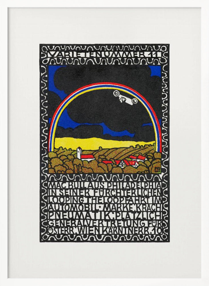 Mac Bull From Philadelphia In His Frightful Loop the Loop Ride In His Car - Poster / Art Print