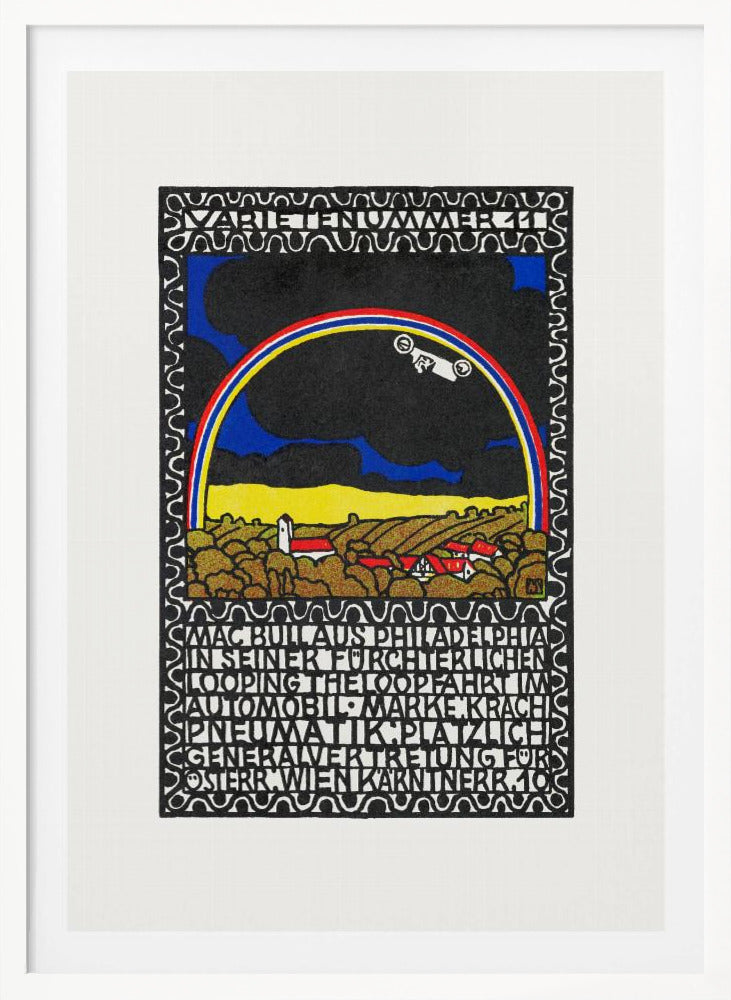 Mac Bull From Philadelphia In His Frightful Loop the Loop Ride In His Car - Poster / Art Print