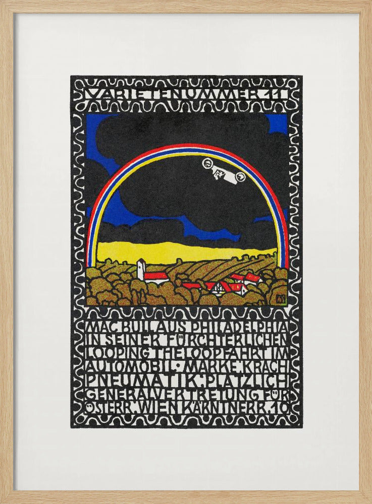 Mac Bull From Philadelphia In His Frightful Loop the Loop Ride In His Car - Poster / Art Print