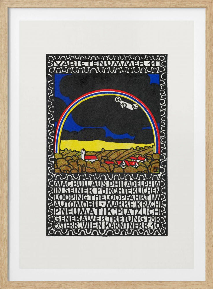 Mac Bull From Philadelphia In His Frightful Loop the Loop Ride In His Car - Poster / Art Print