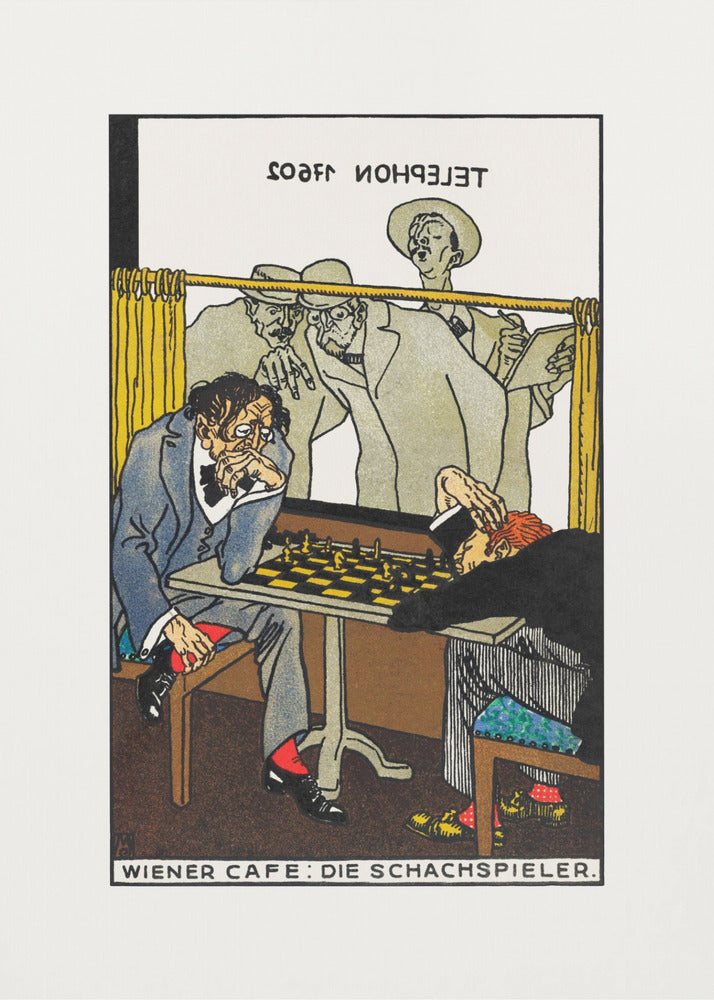 Viennese Café the Chess Players - Poster / Art Print