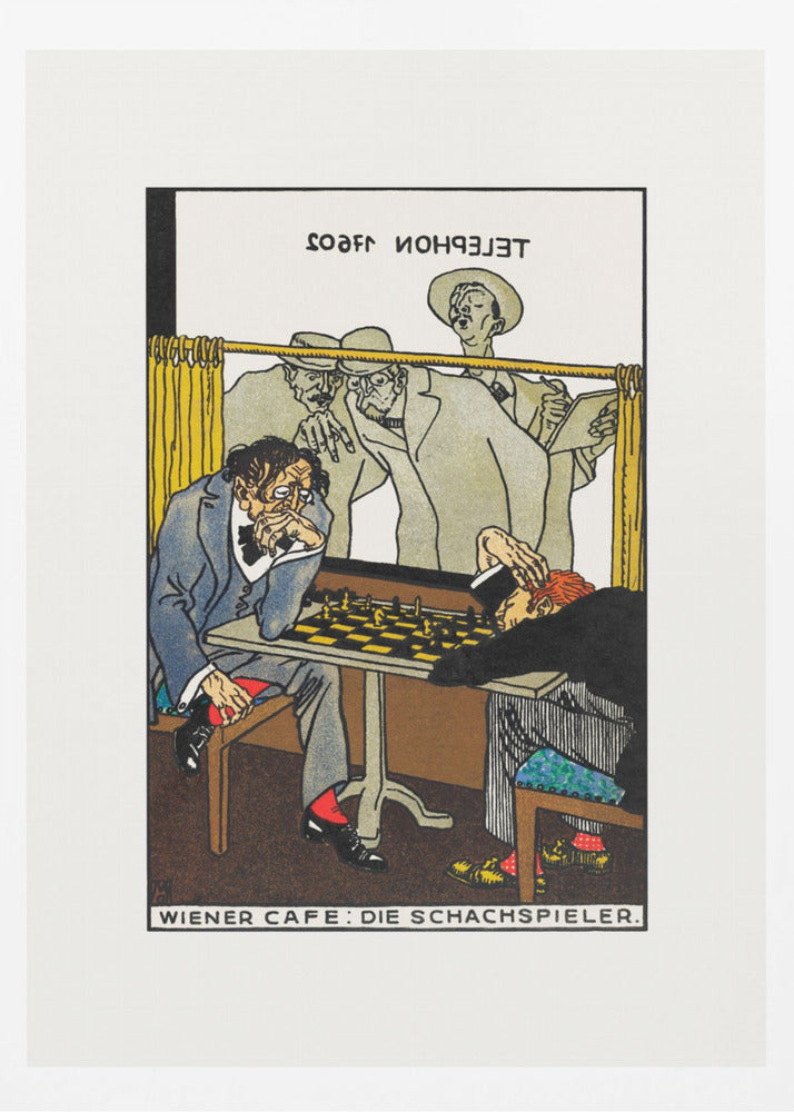 Viennese Café the Chess Players - Poster / Art Print