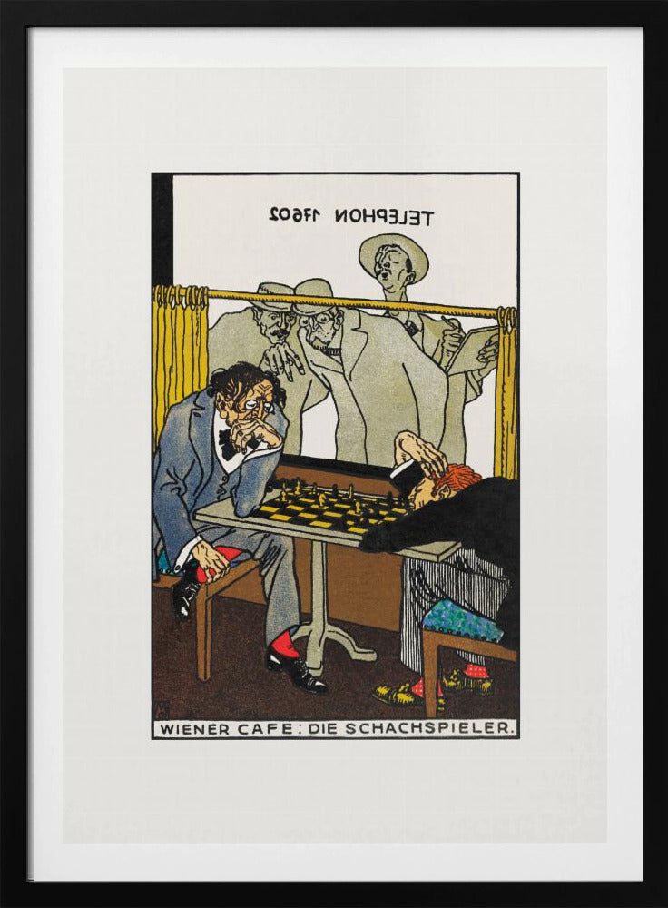 Viennese Café the Chess Players - Poster / Art Print