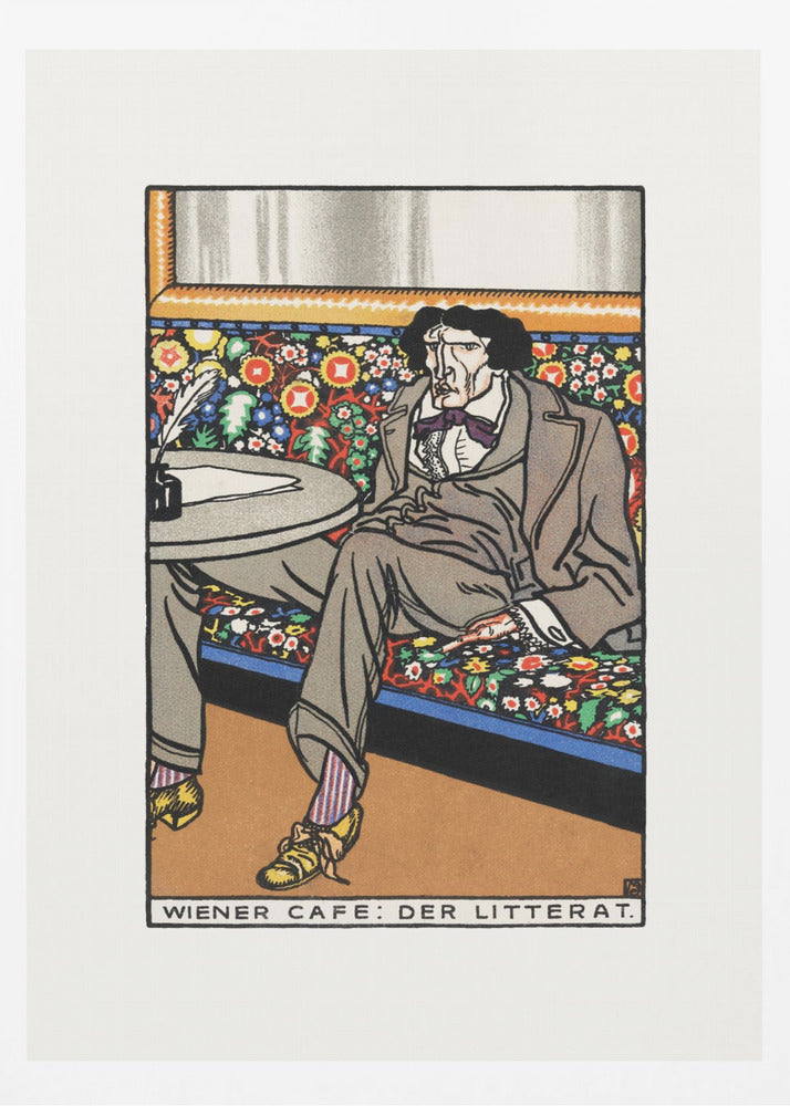 Viennese Café the Man of Letters - Poster / Art Print