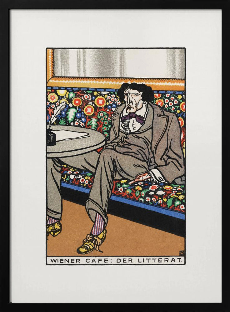 Viennese Café the Man of Letters - Poster / Art Print