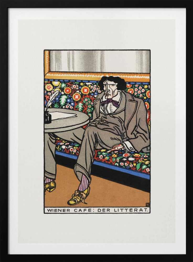 Viennese Café the Man of Letters - Poster / Art Print
