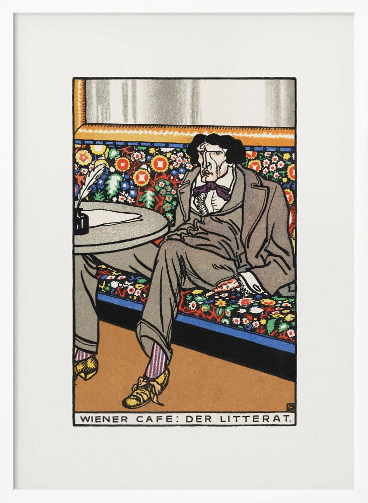 Viennese Café the Man of Letters - Poster / Art Print