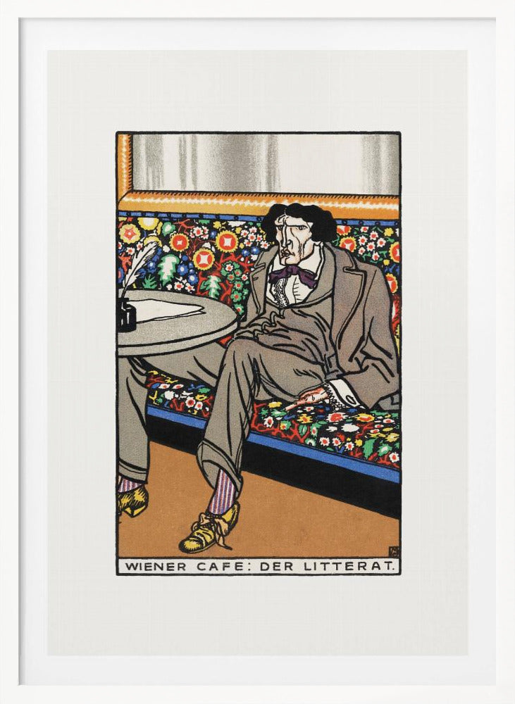 Viennese Café the Man of Letters - Poster / Art Print