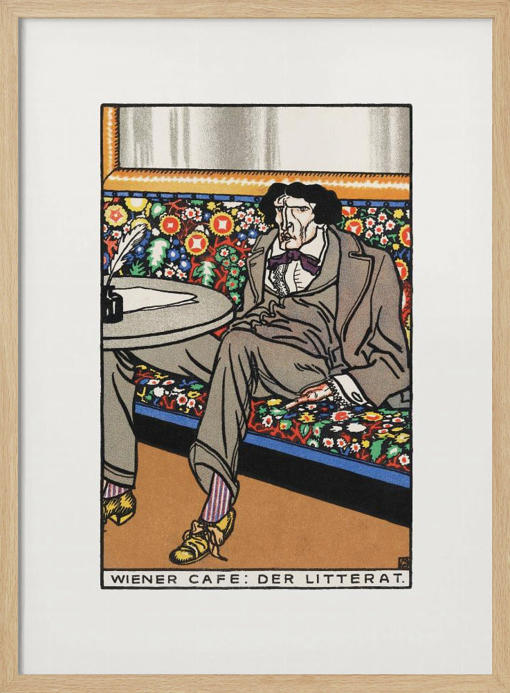 Viennese Café the Man of Letters - Poster / Art Print