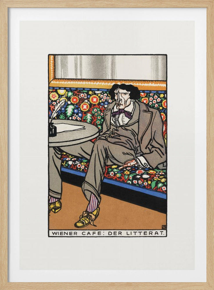 Viennese Café the Man of Letters - Poster / Art Print