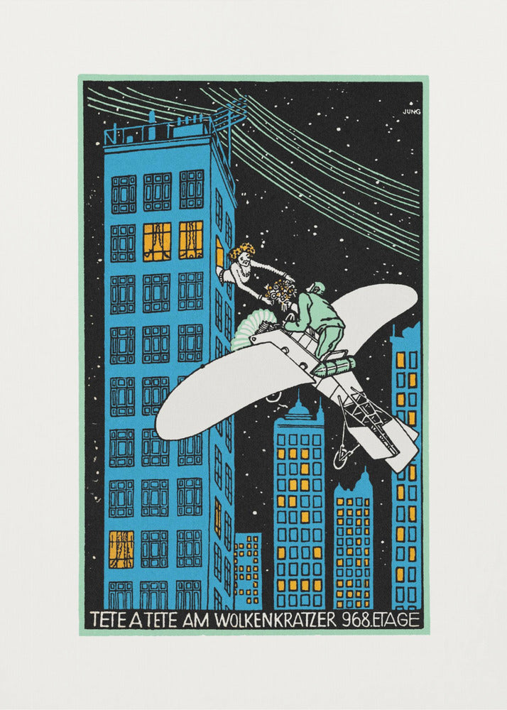 Tête Á Tête On the 968th Floor of a Skyscraper - Poster / Art Print