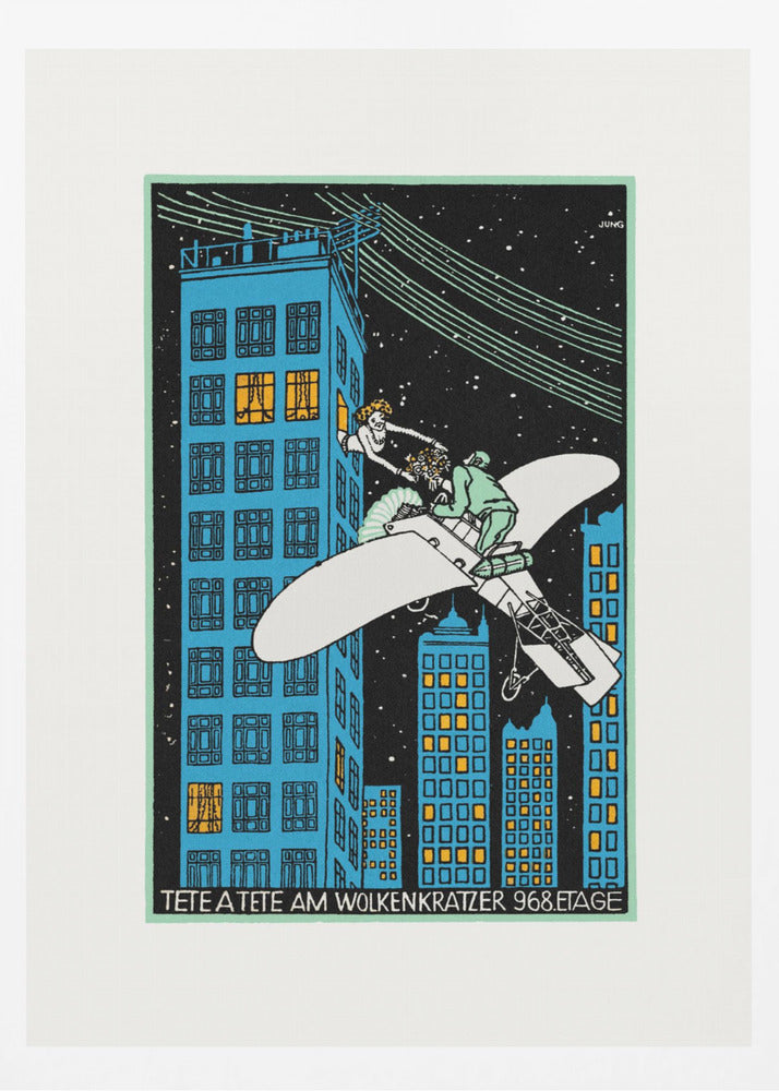 Tête Á Tête On the 968th Floor of a Skyscraper - Poster / Art Print
