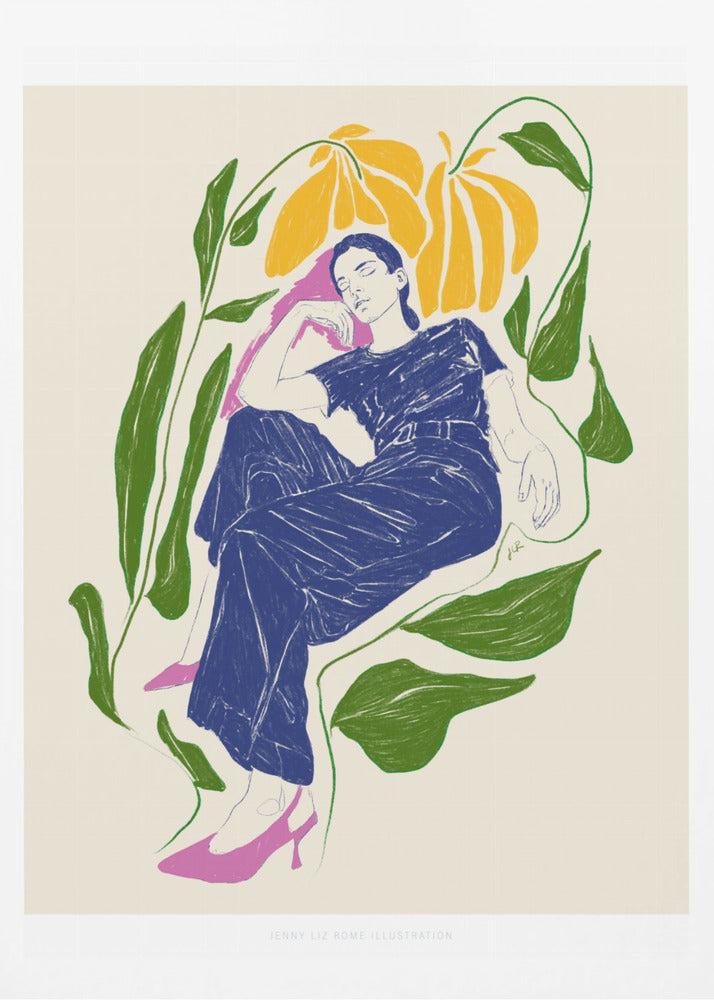 Jlr Quiet in the garden - Poster / Art Print