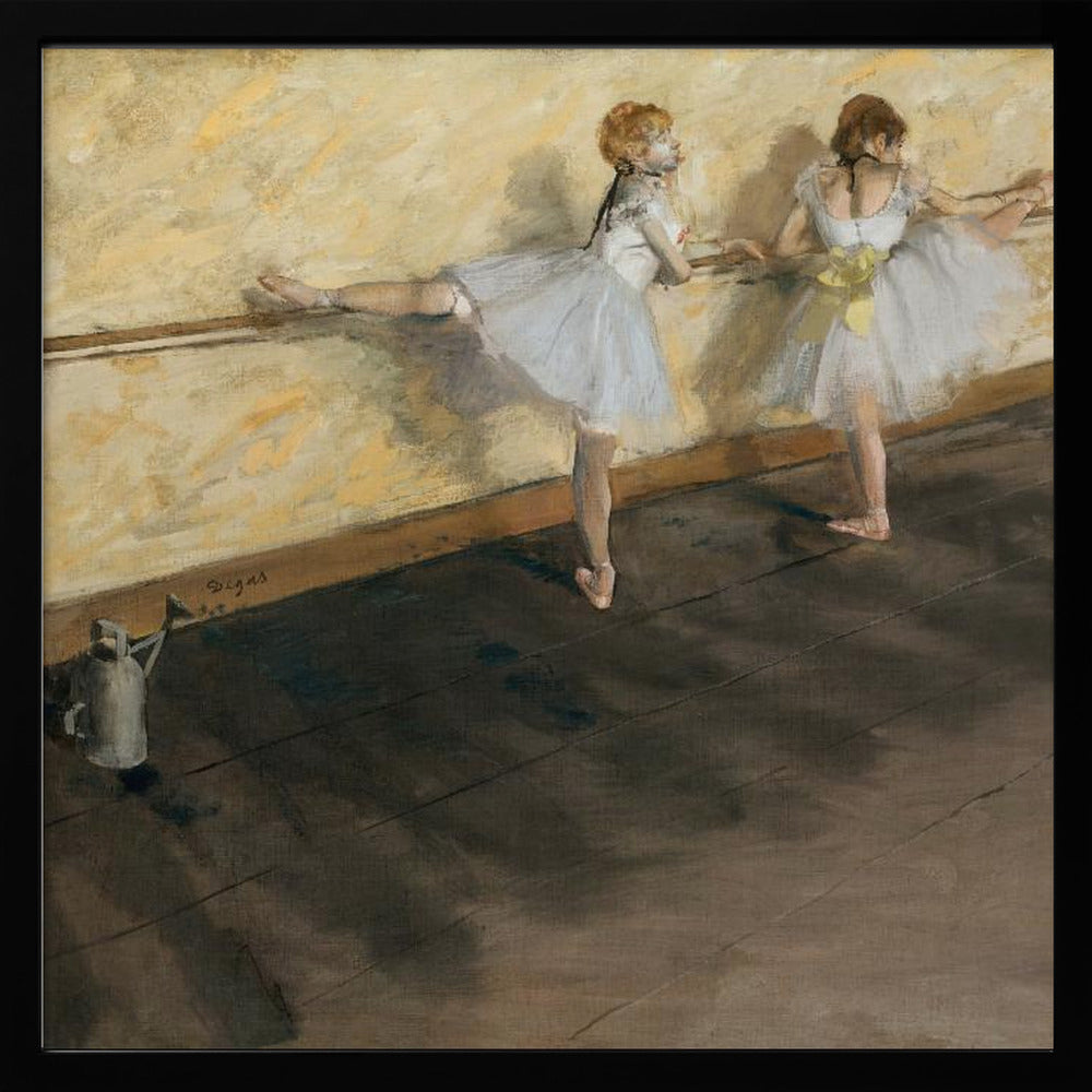 Dancers Practicing At the Barre - Poster / Art Print