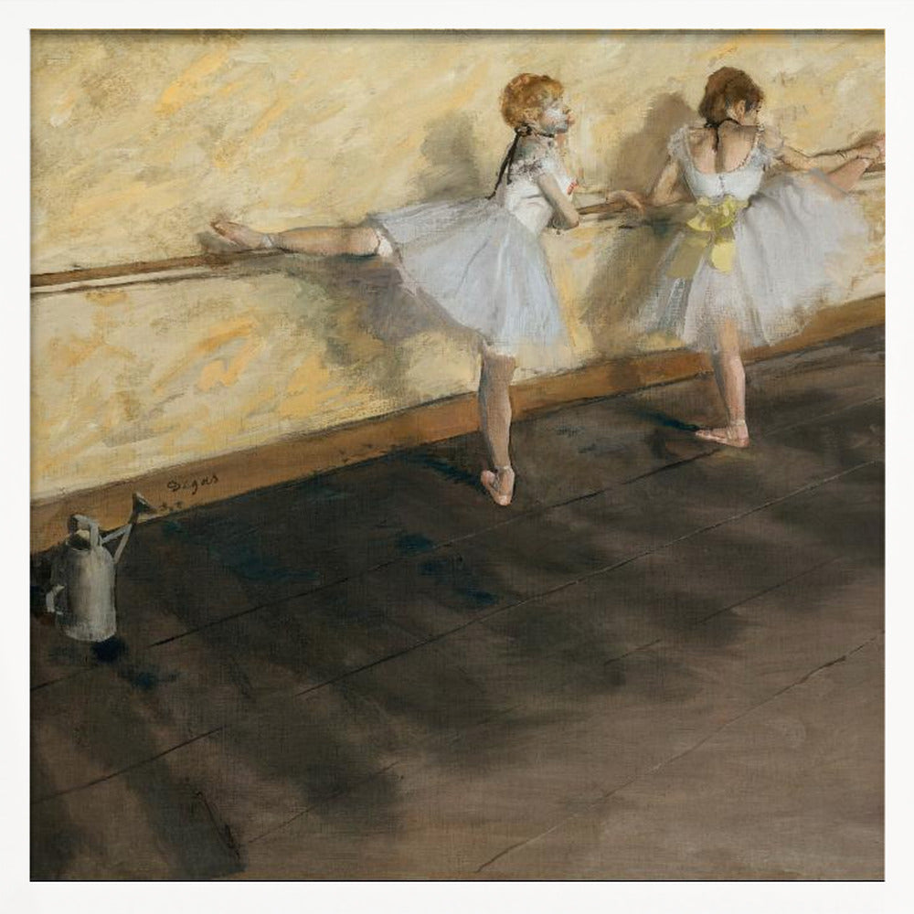 Dancers Practicing At the Barre - Poster / Art Print
