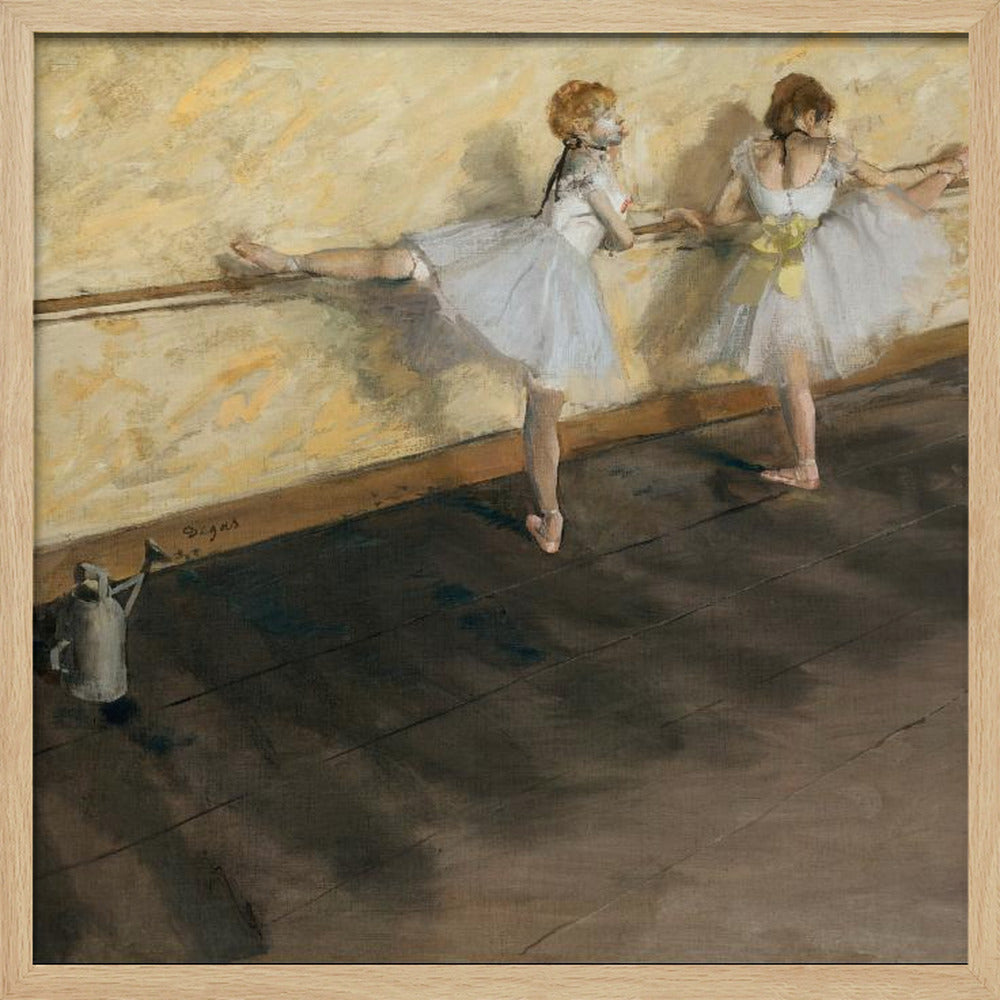 Dancers Practicing At the Barre - Poster / Art Print