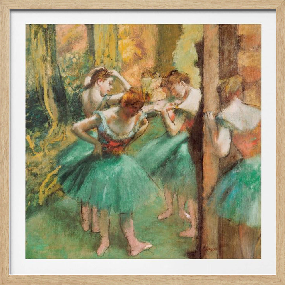 Dancers, Pink and Green - Poster / Art Print