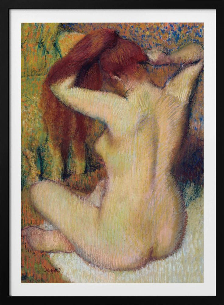 Woman Combing Her Hair - Poster / Art Print