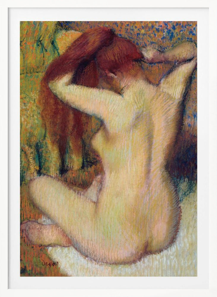 Woman Combing Her Hair - Poster / Art Print
