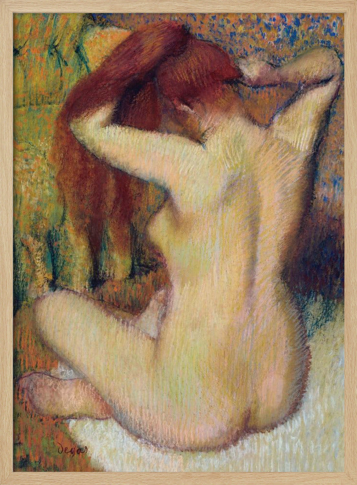 Woman Combing Her Hair - Poster / Art Print