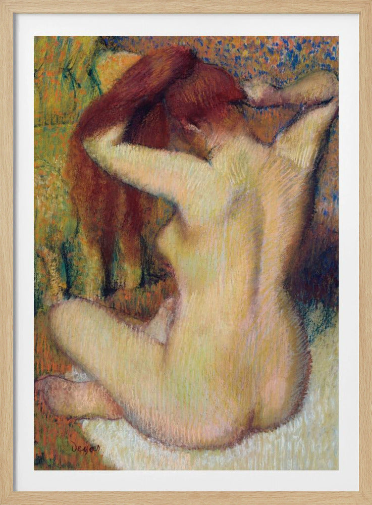 Woman Combing Her Hair - Poster / Art Print