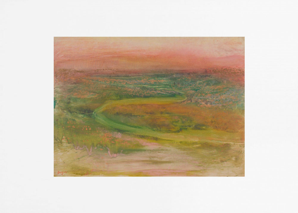S Shaped Path In an Abstracted Landscape No.2 - Poster / Art Print