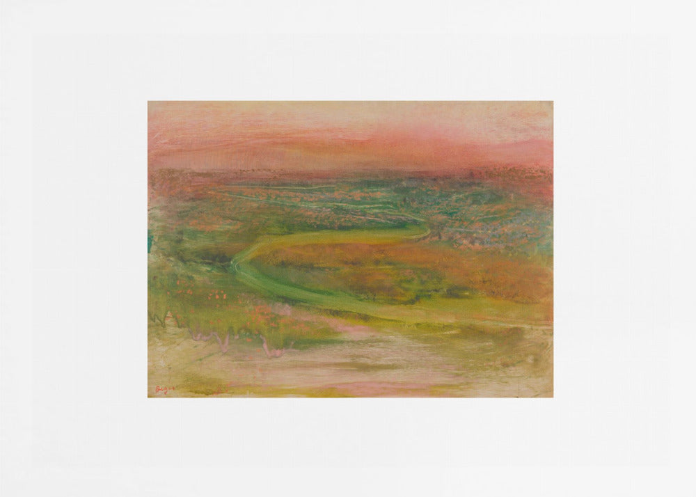 S Shaped Path In an Abstracted Landscape No.2 - Poster / Art Print