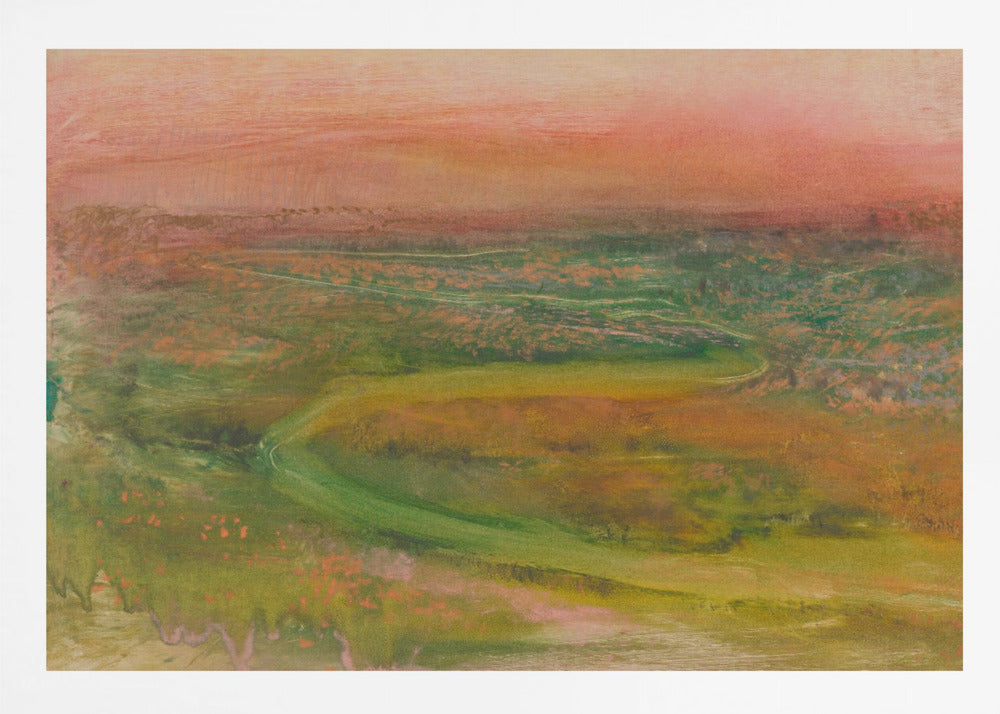 S Shaped Path In an Abstracted Landscape - Poster / Art Print