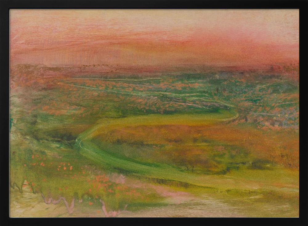 S Shaped Path In an Abstracted Landscape - Poster / Art Print
